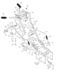 Handle Assembly Diagram and Parts List for 1695489-18-2829-29 2008 Briggs and Stratton Snow Blower